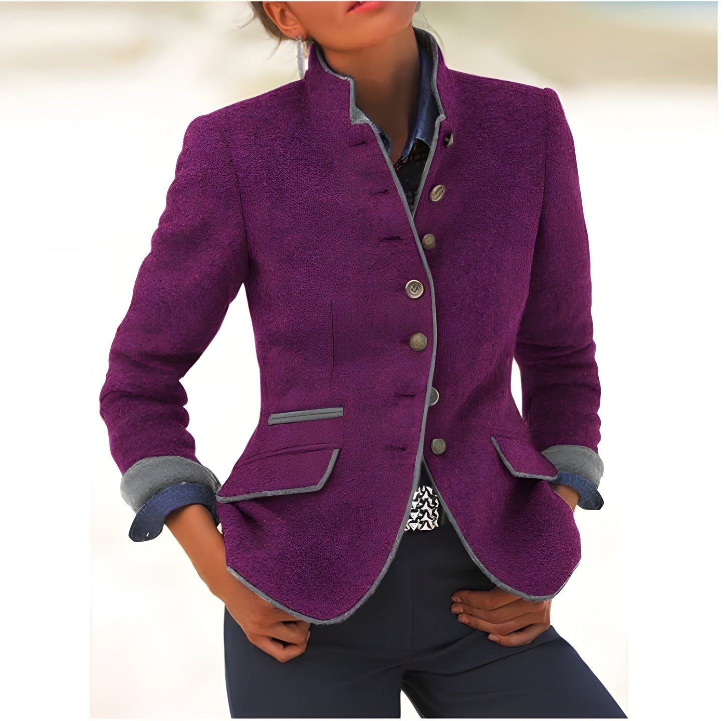 Alva™ | Elegant cardigan med høj krave