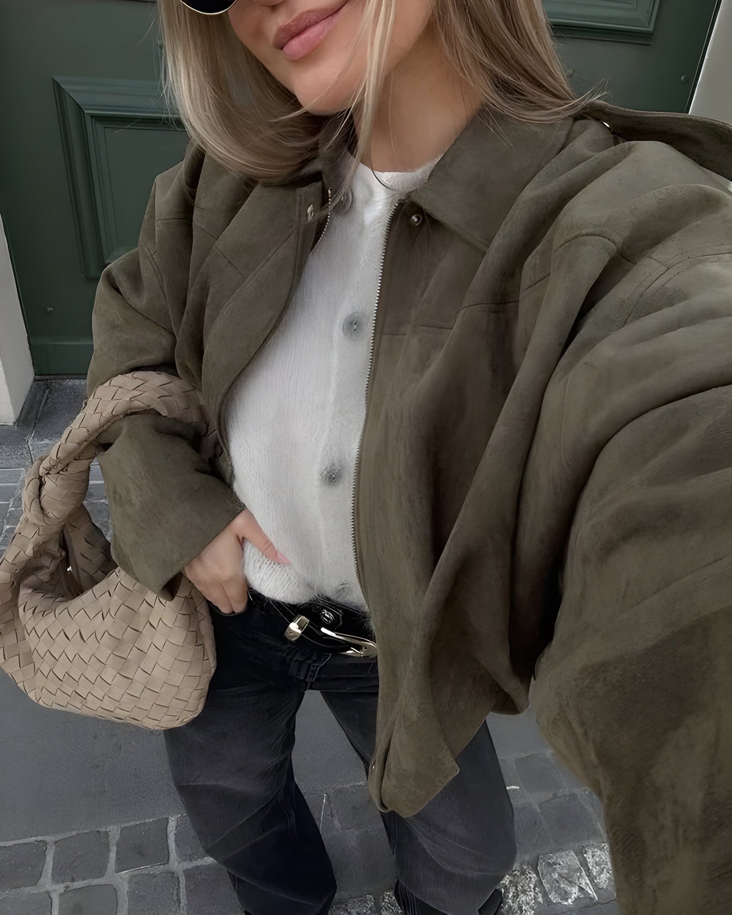 Alina™ | Elegant ruskindsbomberjakke