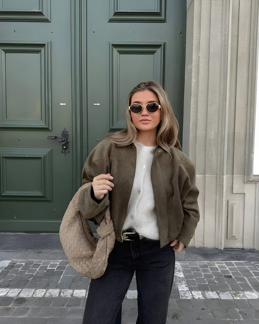 Alina™ | Elegant ruskindsbomberjakke