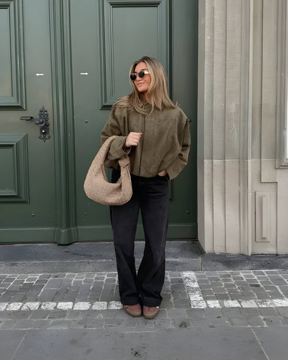 Alina™ | Elegant ruskindsbomberjakke